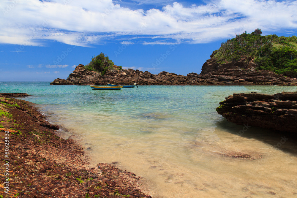Peaceful cove of the Beach Ferradurinha in Búzios, Brazil Peaceful cove of the Beach Ferradurinha in Búzios, Brazil
