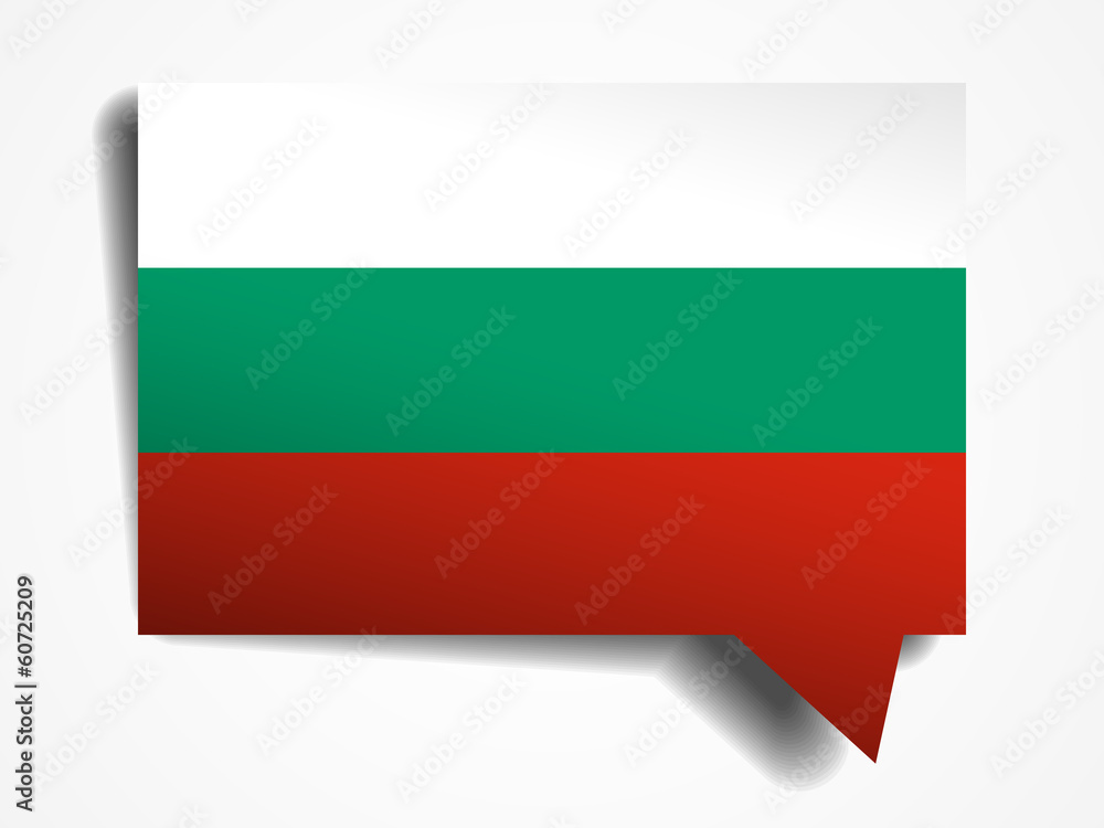 Bulgaria - paper 3d realistic speech bubble Bulgaria - paper 3d realistic speech bubble