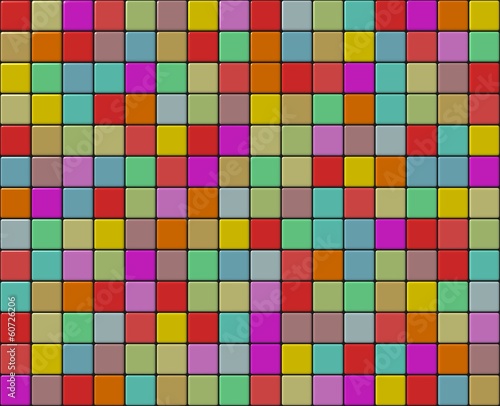 Small tiles mosaic with different colors © triberic