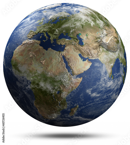 Fototapeta Naklejka Na Ścianę i Meble -  Earth globe - Africa, Europe and Asia