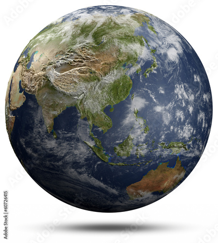 Earth globe - Asia and Oceania
