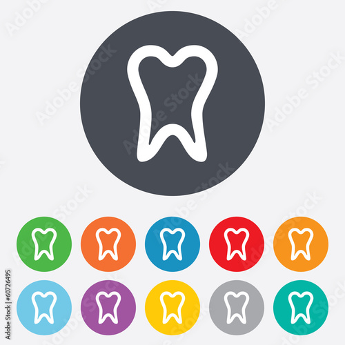Tooth sign icon. Dental care symbol.