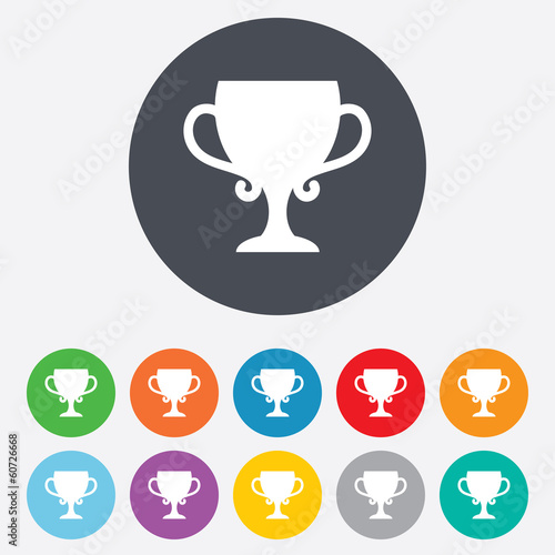 Winner cup sign icon. Awarding of winners.