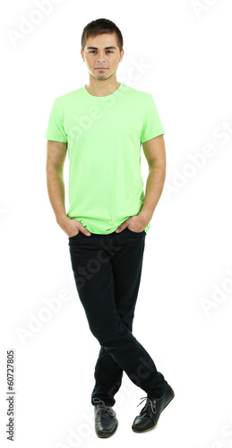 Handsome young man isolated...