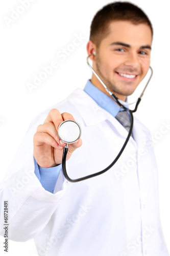 Male Doctor isolated on white background