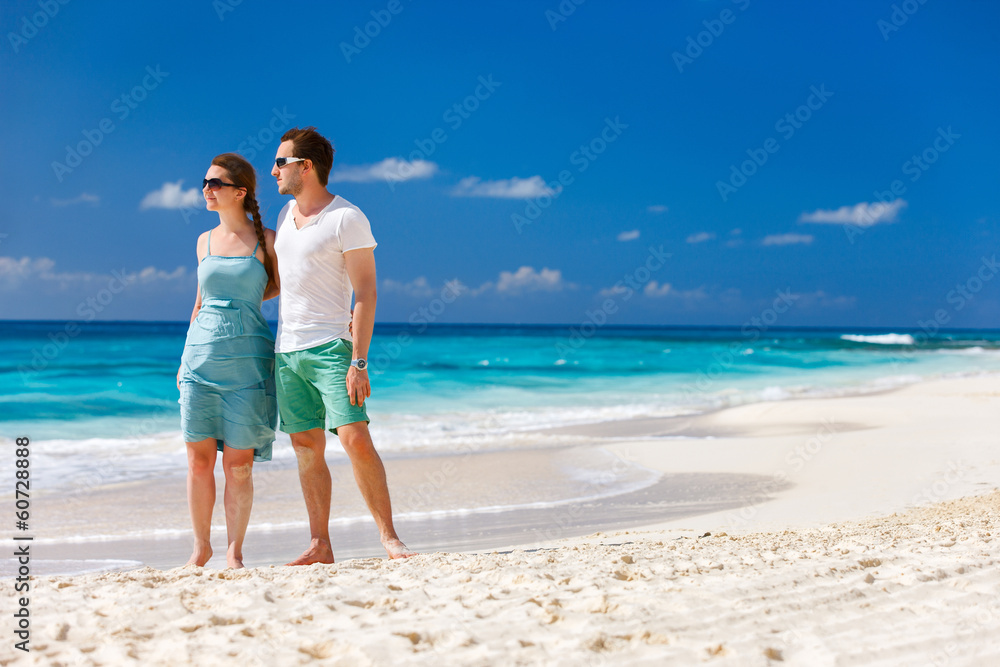 Couple standing at beach