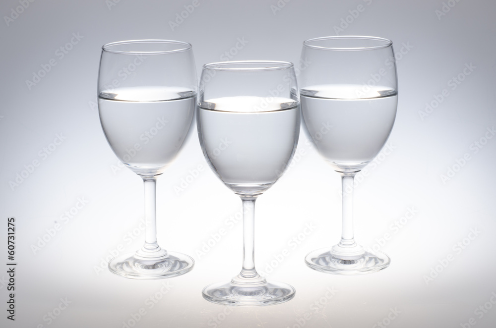 Glasses of Water on white background Glasses of Water on white background