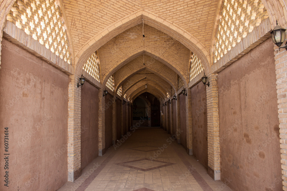 Archway in desert town Naein in Iran