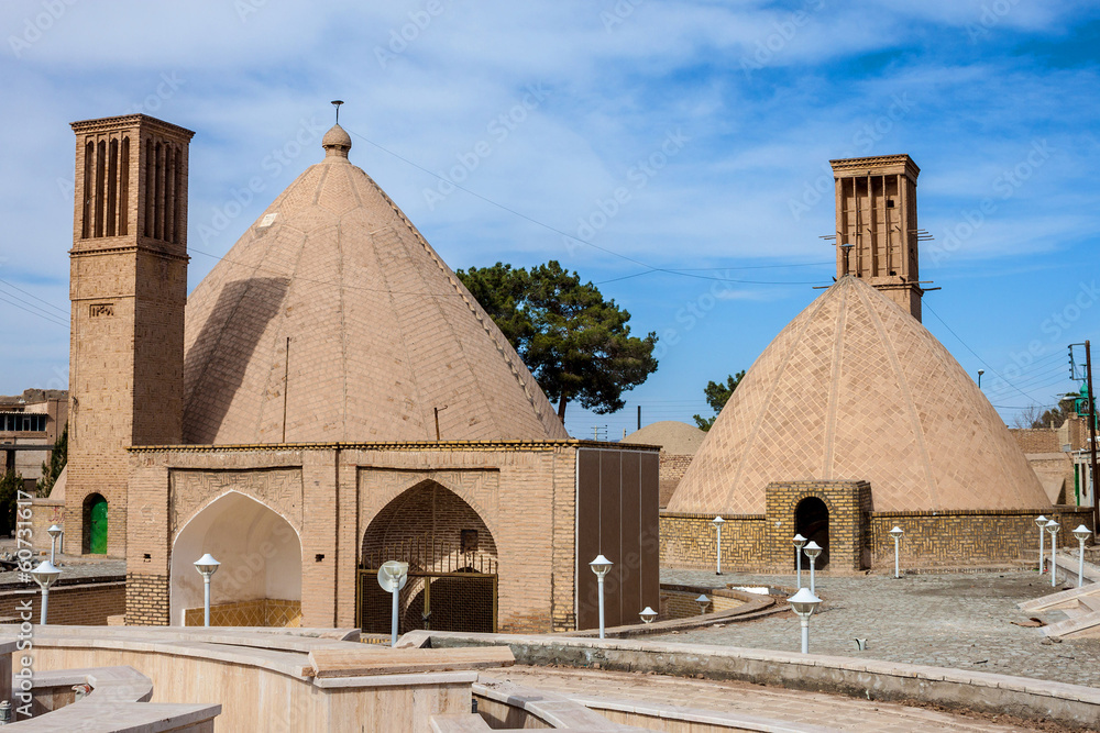 Fototapeta premium Water cistern in desert town Naein in Iran
