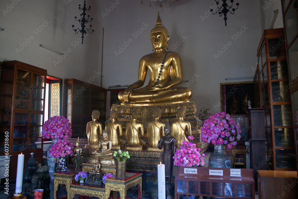 Buddha statue in a complex of temple Wat Pho, Bangkok, Thailand