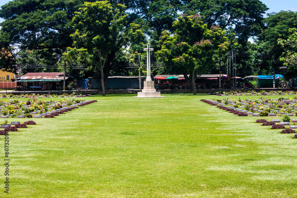 Obraz premium Kanchanaburi War Cemetery, Thailand