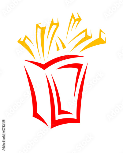 French fries in a box