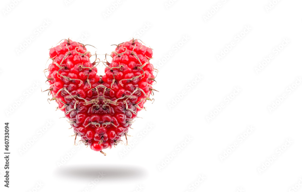 heart mulberry isolated on white background heart mulberry isolated on white background
