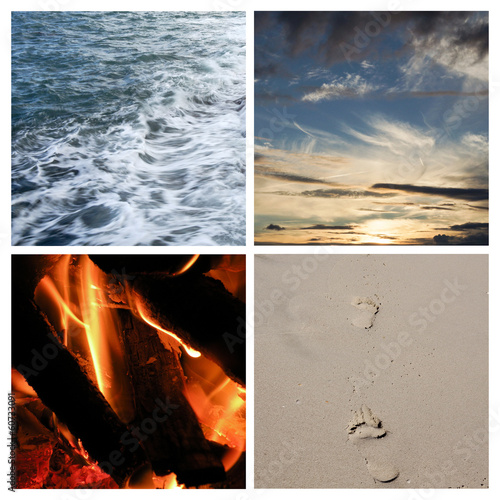 Collage of the four elements