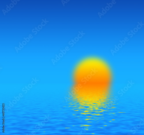 Fototapeta Naklejka Na Ścianę i Meble -  Sunset, simple illustration.