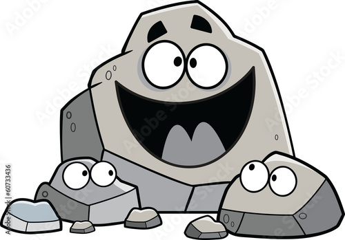 Family of Cartoon Rocks