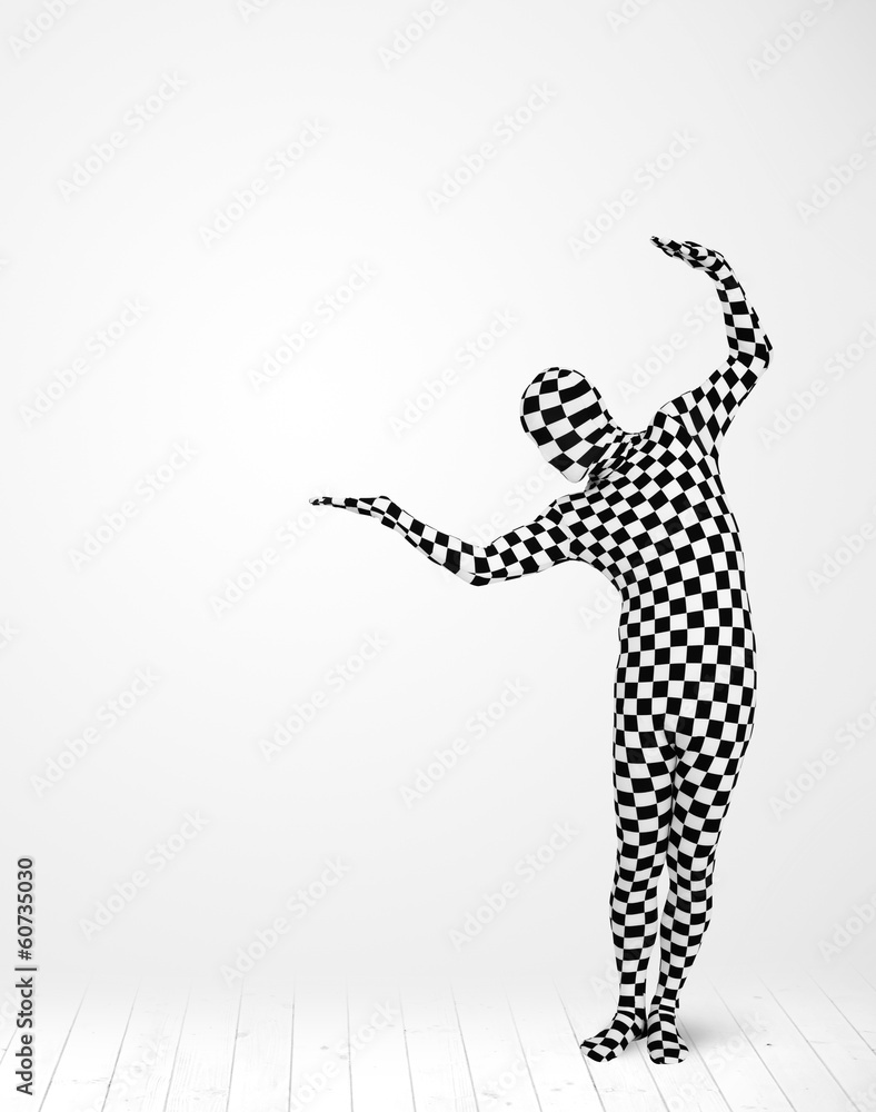 Fototapeta premium Anonymous man presenting your product