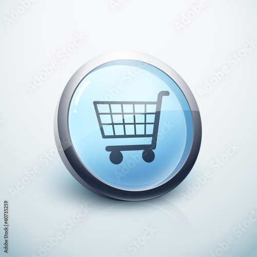 icône bouton internet achat panier