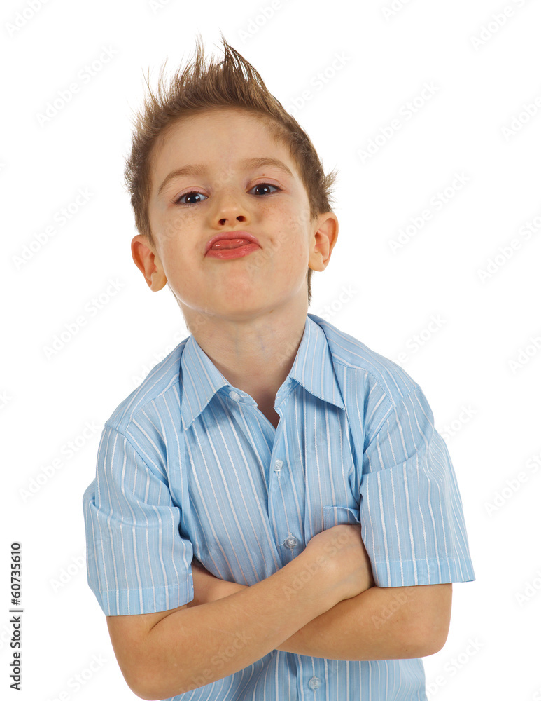 Emotional portrait of little boy Emotional portrait of little boy