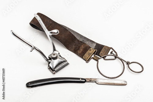 Vintage barber tools