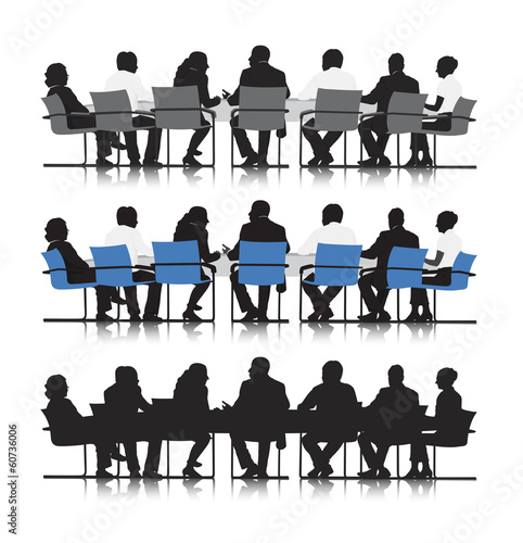 Business People Meeting Vector