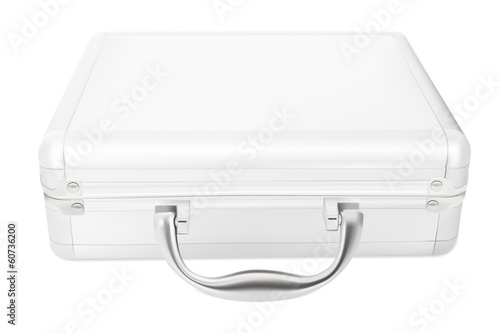 Metallic suitcase, vector illustration.