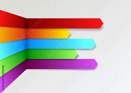 Colorful bright threedimensional infographics arrows