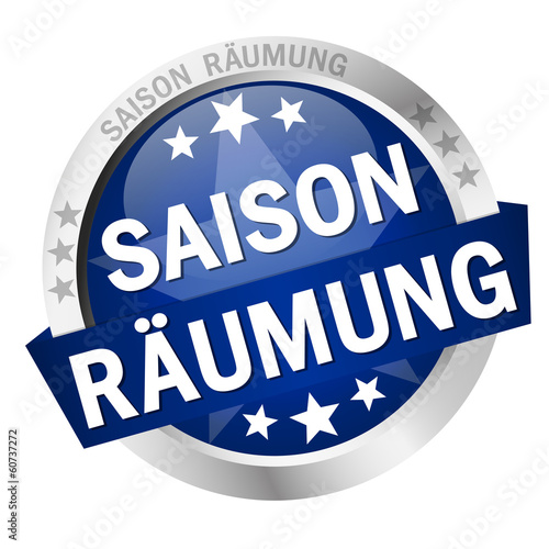 Button mit Banner " SAISONRÄUMUNG "