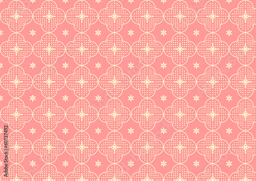 Cherry Blossoms or Sakura Pattern on Pastel Color