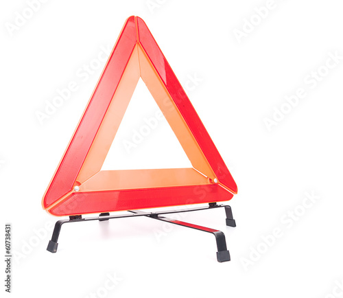 Car emergency sign isolated on white background