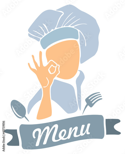 Cook presenting menu