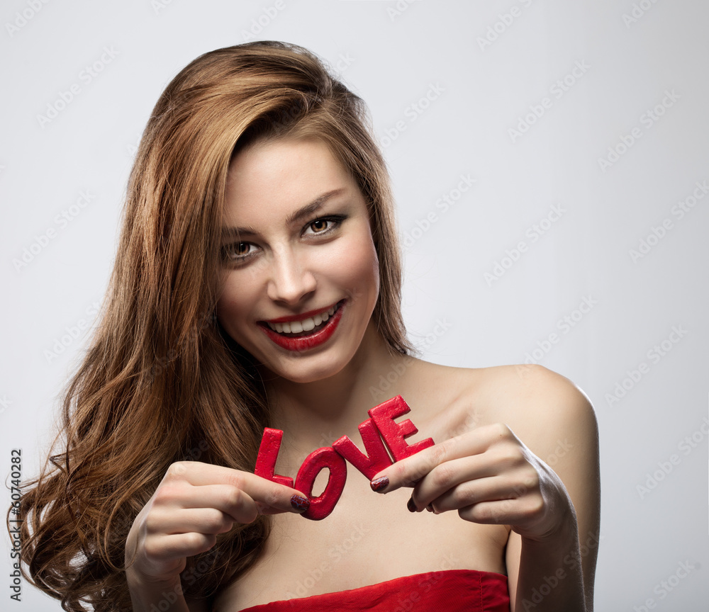 girl on Valentine's Day girl on Valentine's Day