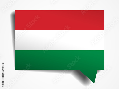 Free Download hungary paper 3d realistic speech bubble on white background - GFXLoad