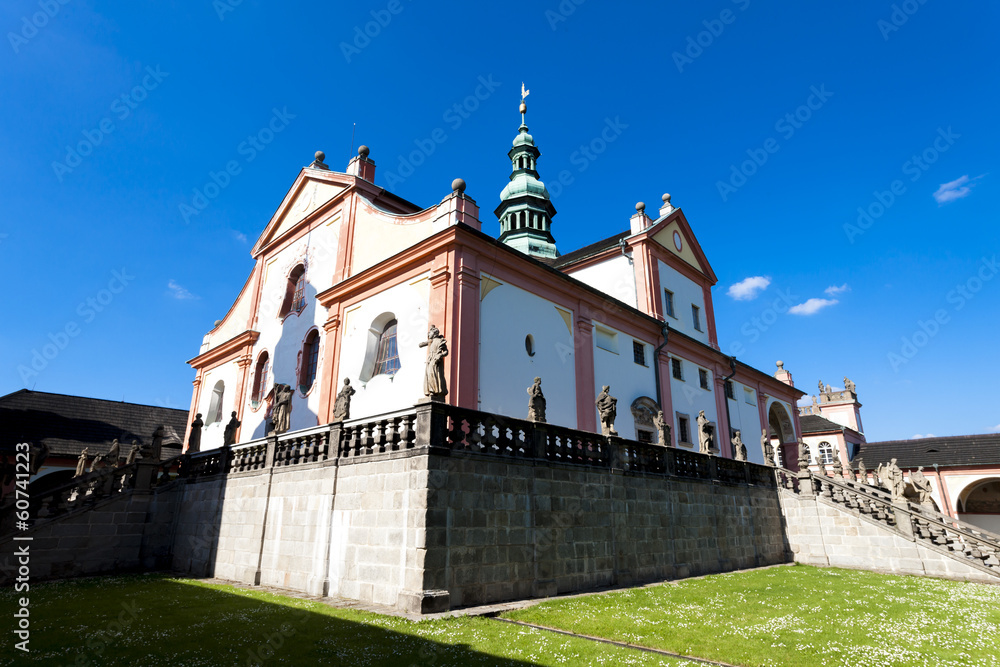 pilgrimage church in Svata Hora near Pribram, Czech Republic