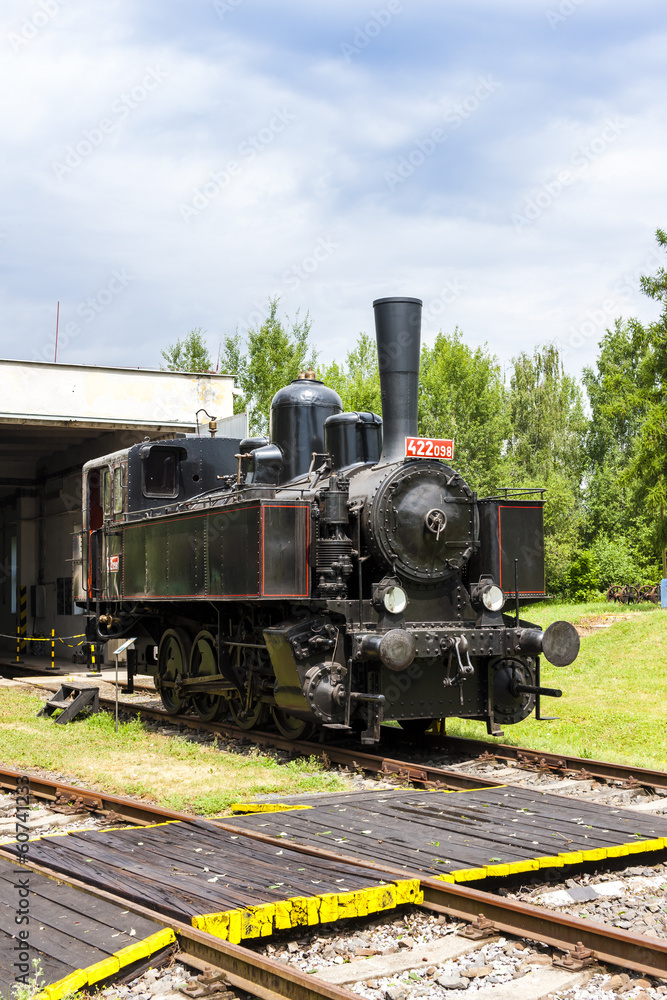 steam locomotive in depot, Czech Republic steam locomotive in depot, Czech Republic