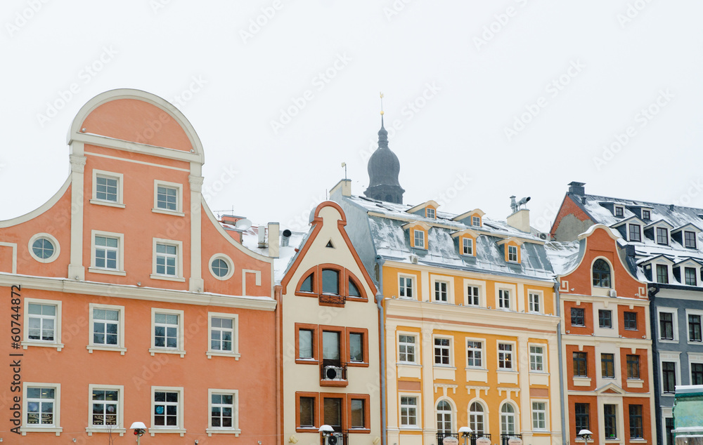 Facades of houses in Old Riga