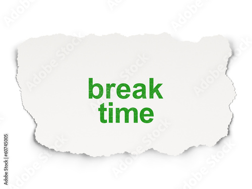 Time concept: Break Time on Paper background