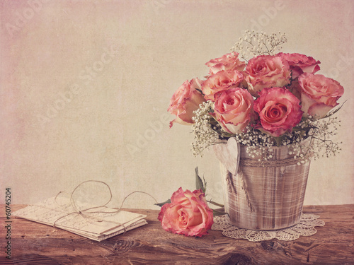 Obraz na płótnie kwiat vintage stary retro