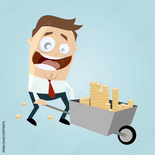 geld verdienen männchen cartoon