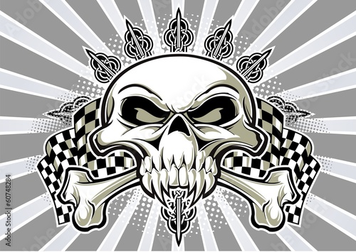 skull and flag