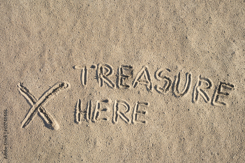 Sign on sand