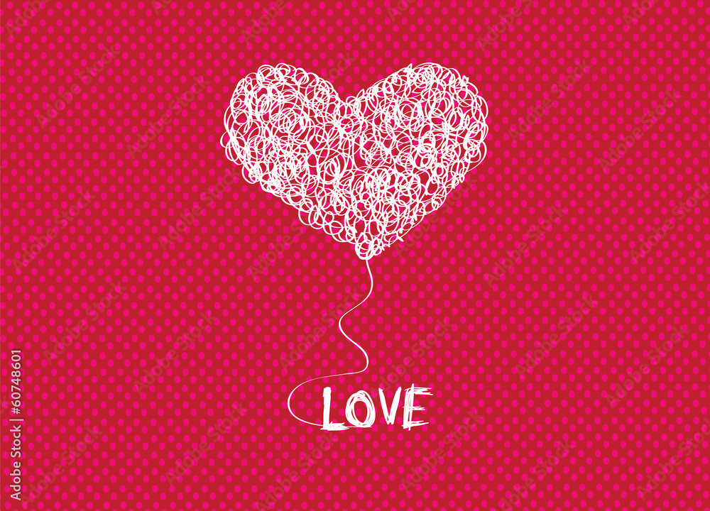 Design Heart for Valentines Day Background