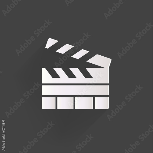 Clapperboard icon. Film , cinema, movie symbol
