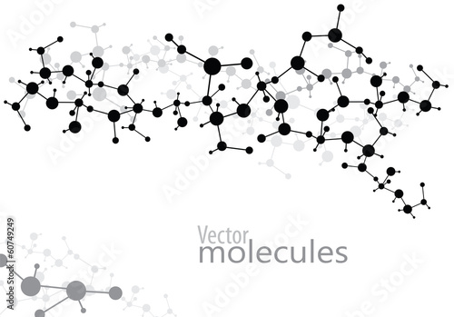 Abstract molecules medical background (Vector) photo