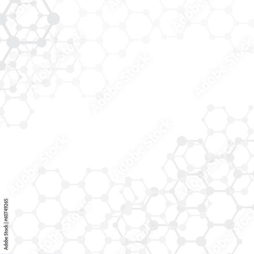 Abstract molecules medical background with copy space (vector)