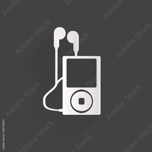 Mp3 player icon. Music player symbol photo