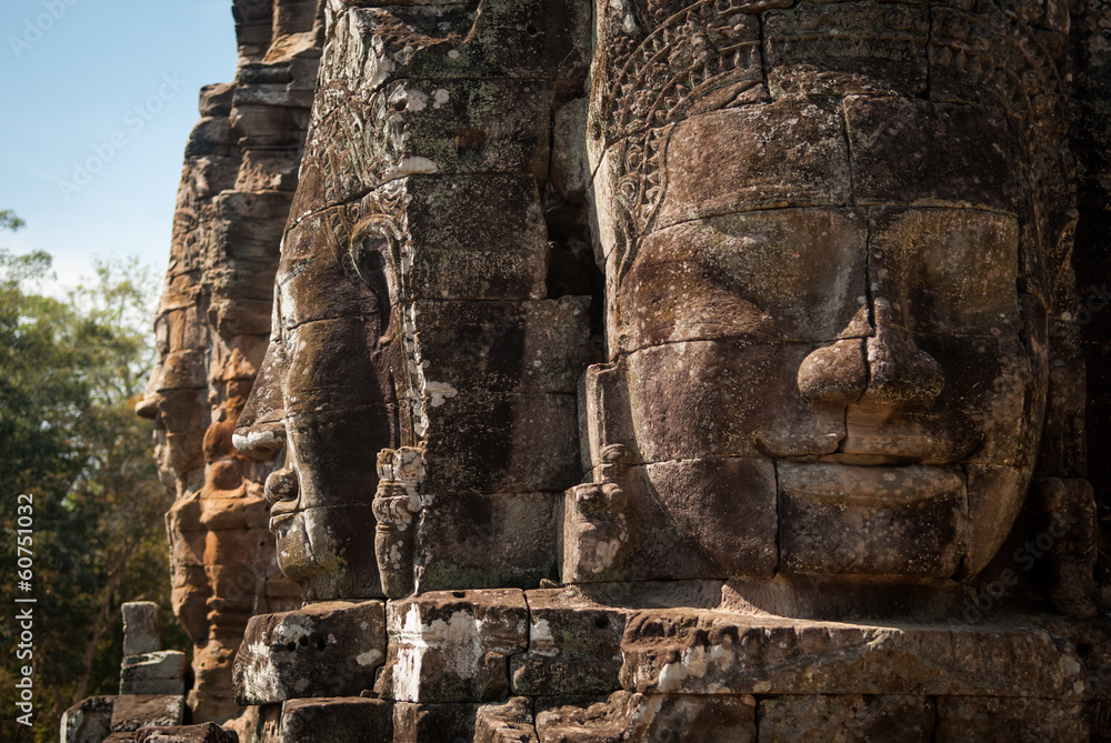 Smiling faces in Bayon