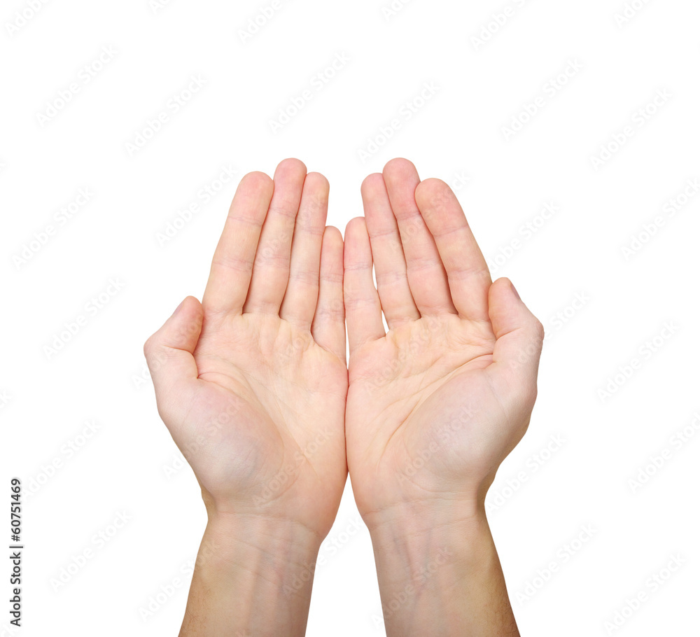 Two open empty hands Two open empty hands