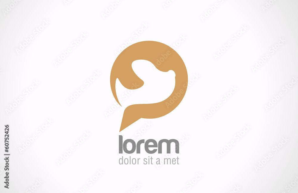 Logo Dog chat design. Home pets talking. Logo Dog chat design. Home pets talking.