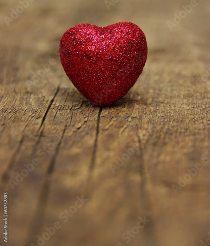 heart on wood